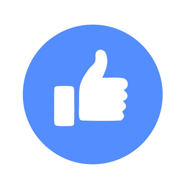 Social Media Like Thumbs Up Button Icon SVG Vector Template