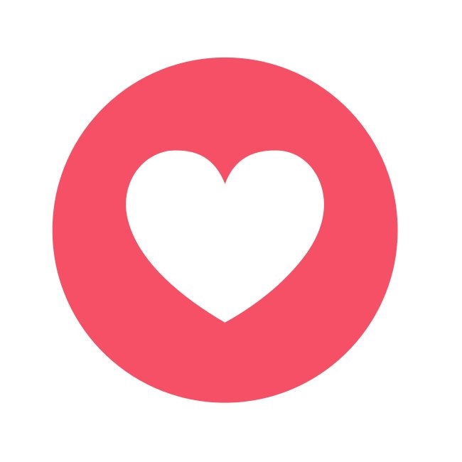 Red Heart Emoji Symbol Icon For Social Media Post Reaction SVG Template