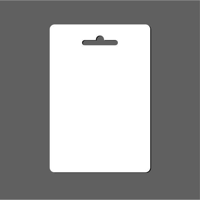 Gift Card With Hang Tab Vector Svg Template